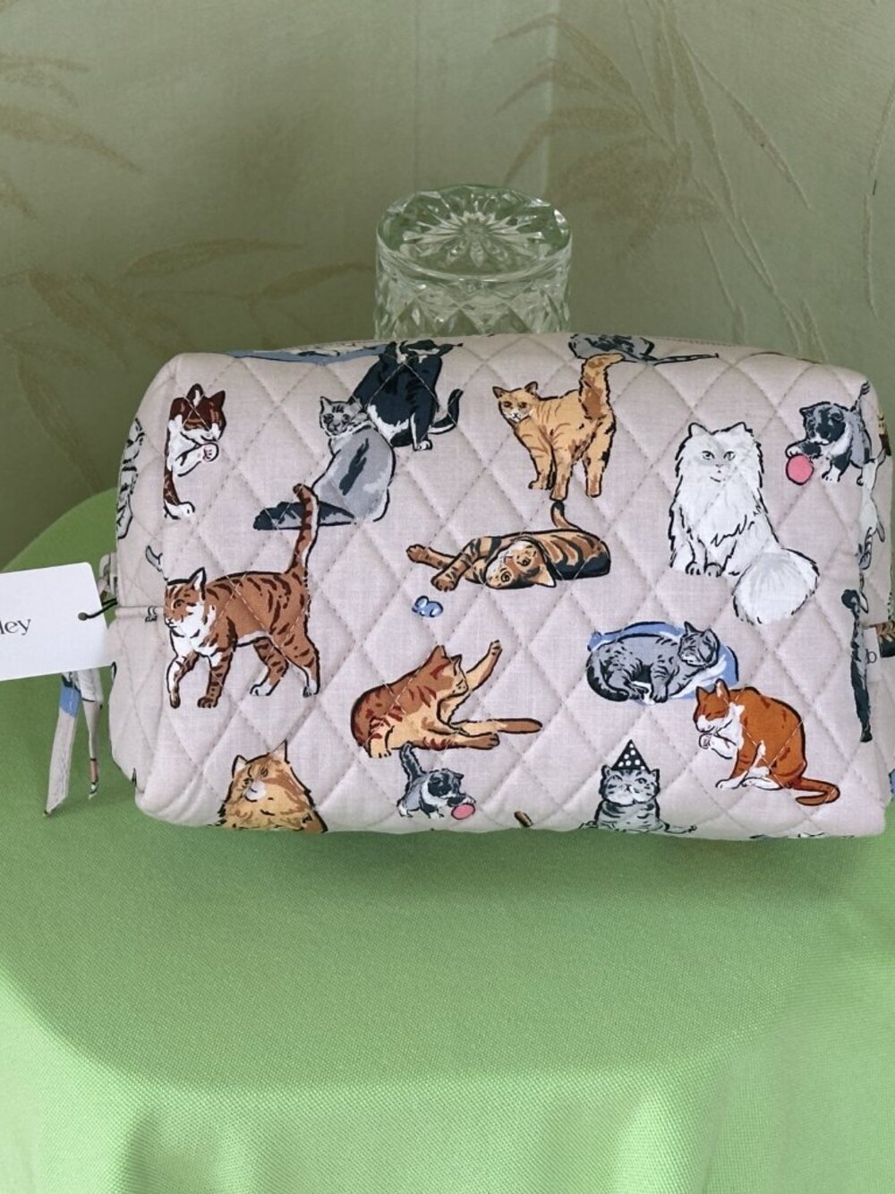 VERA BRADLEY A CAT'S LIFE MEDIUM COSMETIC CASE BAG:NWT CATS